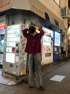 「カフェ」｜蓮武（れん）さん（メンズ・183cm）の秋コーディネート