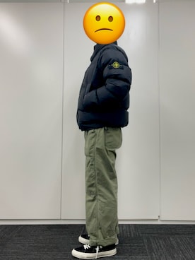 「ラルフローレン」｜「アイテム（ダウンジャケット/コート）」を使った、コウキさん（メンズ・169cm）の冬コーディネート