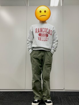 「アイテム（カーゴパンツ）」を使った、kvc1998さん（メンズ・169cm）の冬コーディネート