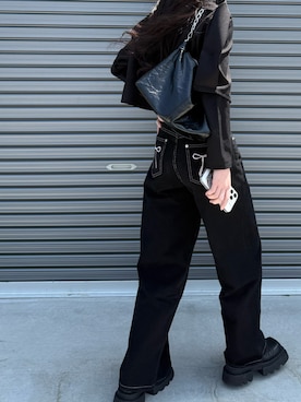 「バックプリント」｜nyaさん（レディース・167cm）の秋コーディネート