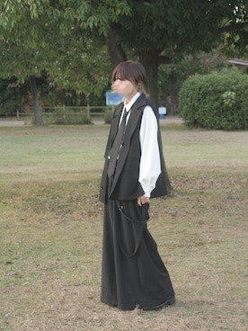 「アイテム（ベスト）」を使った、abnekoneko21さん（メンズ・172cm）の秋コーディネート