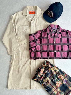 「アイテム（カバーオール）」を使った、GARATOIRO｜ガラトイロさん（メンズ・171cm）の冬コーディネート