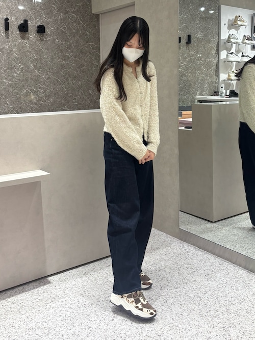 ラメリボンクルーネックカーディガン