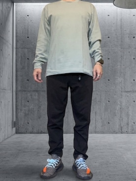 「coen（コーエン）のアイテム（パンツ）」を使った、rfv111さん（メンズ・162cm）の春コーディネート