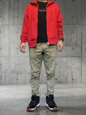 「NIKE（ナイキ）のアイテム（トップス）」を使った、rfv111さん（メンズ・162cm）の春コーディネート