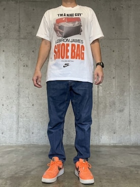 「FREAK'S STORE（フリークスストア）の限定展開 FREAK'S STORE OUTDOORS/フリークスアウトドアーズ スリムフィット ストレッチ クライミングパンツ/デニム/チノ（チノパンツ、ブルー系）」を使った、rfv111さん（メンズ・162cm）の秋コーディネート