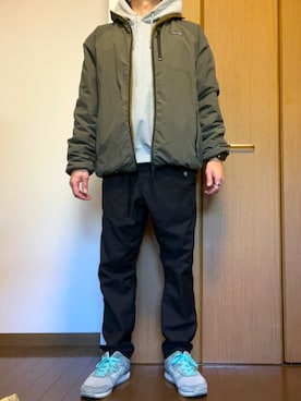 「アイテム（パーカー）」を使った、rfv111さん（メンズ・162cm・40代）の冬コーディネート