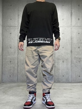 「NIKE（ナイキ）のアイテム（トップス）」を使った、rfv111さん（メンズ・162cm）の春コーディネート