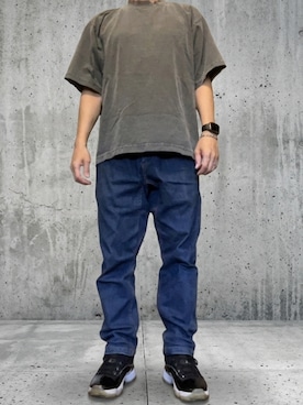 「FREAK'S STORE（フリークスストア）の限定展開 FREAK'S STORE OUTDOORS/フリークスアウトドアーズ スリムフィット ストレッチ クライミングパンツ/デニム/チノ（チノパンツ、ブルー系）」を使った、rfv111さん（メンズ・162cm）の夏コーディネート