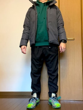 「アイテム（パーカー）」を使った、rfv111さん（メンズ・162cm・40代）の冬コーディネート