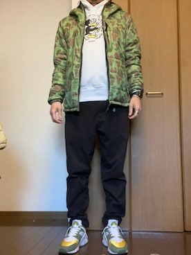 「coen（コーエン）のアイテム（パンツ）」を使った、rfv111さん（メンズ・162cm）の春コーディネート