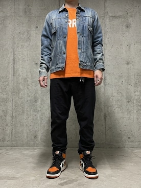 「coen（コーエン）のアイテム（パンツ）」を使った、rfv111さん（メンズ・162cm）の春コーディネート