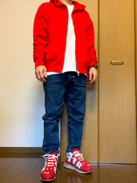 「アイテム（パーカー）」を使った、rfv111さん（メンズ・162cm・40代）の冬コーディネート