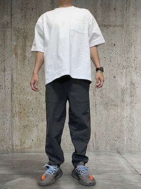 「coen（コーエン）のアイテム（パンツ）」を使った、rfv111さん（メンズ・162cm）の夏コーディネート