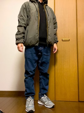 「アイテム（パーカー）」を使った、rfv111さん（メンズ・162cm・40代）の冬コーディネート