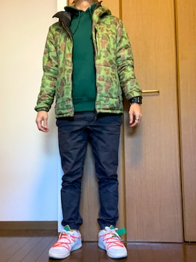 「アイテム（マウンテンパーカー）」を使った、rfv111さん（メンズ・162cm）の冬コーディネート