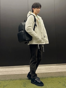 「LACOSTE（ラコステ）のアイテム」を使った、nozomiさん（メンズ・171cm）の秋コーディネート