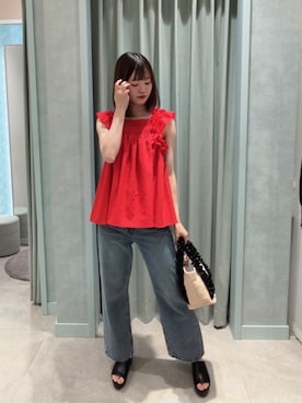 「NATURAL BEAUTY BASIC（ナチュラルビューティーベーシック）のアイテム」を使った、hiyoriさん（レディース・171cm）の夏コーディネート
