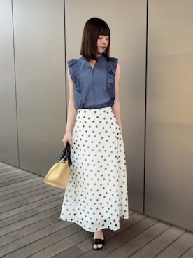 「NATURAL BEAUTY BASIC（ナチュラルビューティーベーシック）のアイテム」を使った、hiyoriさん（レディース・171cm）の夏コーディネート