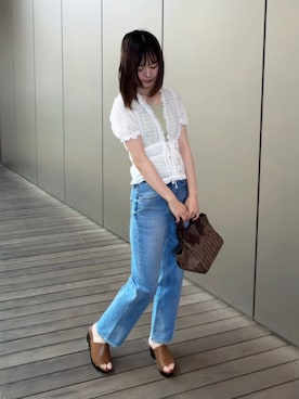 「NATURAL BEAUTY BASIC（ナチュラルビューティーベーシック）のアイテム」を使った、hiyoriさん（レディース・171cm）の夏コーディネート