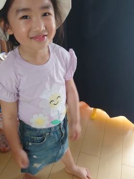 「GAP（ギャップ）のアイテム（トップス）」を使った、CHARMA さん（キッズ・110cm）の夏コーディネート