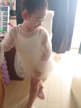 「URBAN CHERRY（アーバンチェリー）のアイテム（トップス、ホワイト系）」を使った、CHARMA さん（キッズ・110cm）の夏コーディネート