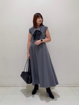 「NATURAL BEAUTY BASIC（ナチュラルビューティーベーシック）のアイテム（ボストンバッグ）」を使った、RIOさん（レディース・158cm）の夏コーディネート