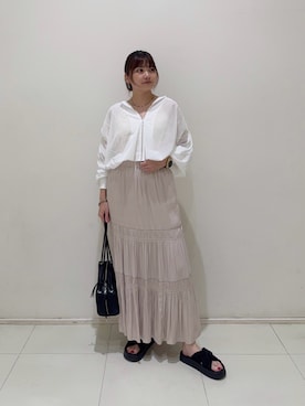 「アウターコーデ」｜RIOさん（レディース・158cm）の夏コーディネート