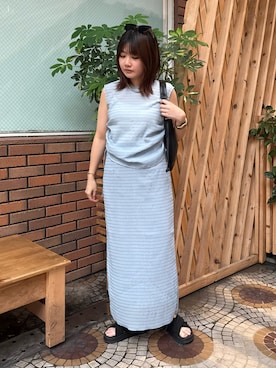 「リゾートスタイル」｜RIOさん（レディース・158cm）の夏コーディネート