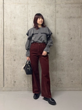 「NATURAL BEAUTY BASIC（ナチュラルビューティーベーシック）のアイテム（シャツ/ブラウス）」を使った、RIOさん（レディース・158cm）の秋コーディネート