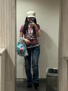 「アイテム（キャスケット）」を使った、ス★さん（レディース・152cm）の夏コーディネート