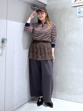 「GLOBAL WORK（グローバルワーク）のアイテム（キャップ）」を使った、うーたんさん（レディース・171cm）の秋コーディネート
