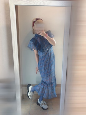 「アイテム（ヘアアクセサリー）」を使った、きっころさん（レディース・152cm）の秋コーディネート