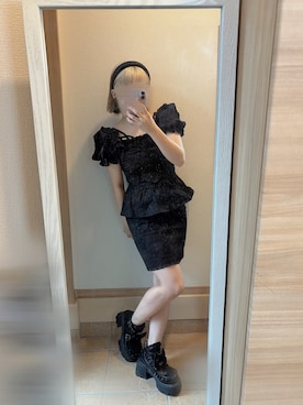「アイテム（ヘアアクセサリー）」を使った、きっころさん（レディース・152cm）の秋コーディネート