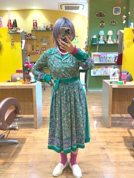 「靴下屋（クツシタヤ）のアイテム」を使った、ファッションセンター南無さん（レディース・153cm）の春コーディネート