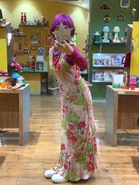 「アイテム（その他トップス、ピンク系）」を使った、ファッションセンター南無さん（レディース・153cm）の夏コーディネート