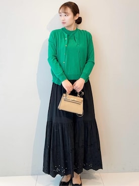 「AULENTTI（オウレンティ）のアイテム」を使った、BUNさん（レディース・167cm）の春コーディネート