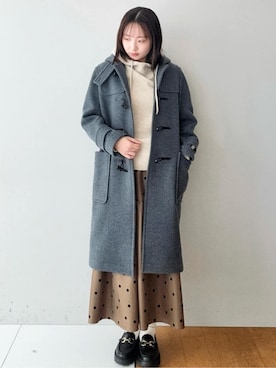 「アイテム（ダッフルコート）」を使った、BUNさん（レディース・167cm）の秋コーディネート