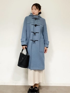 「アイテム（ダッフルコート）」を使った、BUNさん（レディース・167cm）の秋コーディネート