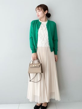 「AULENTTI（オウレンティ）のアイテム」を使った、BUNさん（レディース・167cm）の春コーディネート