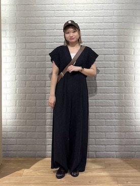 「アイテム（キャップ）」を使った、ななさん（レディース・156cm）の春コーディネート