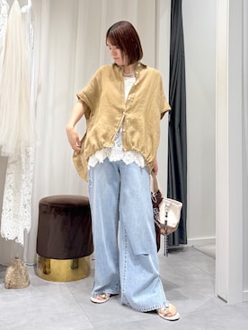「DouDou（ドゥドゥ）のアイテム（アクセサリー）」を使った、doudou_namieさん（レディース・159cm）の夏コーディネート