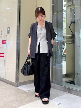「DouDou（ドゥドゥ）のアイテム（バッグ）」を使った、doudou_namieさん（レディース・159cm）の夏コーディネート