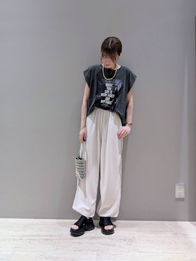 「BAYFLOW（ベイフロー）のアイテム」を使った、inoinoino7さん（レディース・163cm）の夏コーディネート