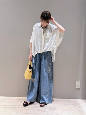 「LEPSIM（レプシィム）のアイテム（トートバッグ）」を使った、inoinoino7さん（レディース・163cm）の夏コーディネート