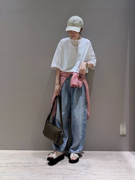 「BAYFLOW（ベイフロー）のアイテム」を使った、inoinoino7さん（レディース・163cm）の夏コーディネート