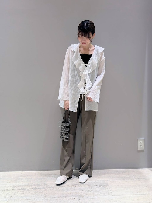 LEPSIM（レプシィム） ブラウス シャツ ラッフルブラウスカーディガン 