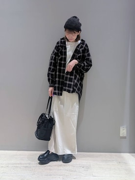 「LEPSIM（レプシィム）のアイテム（スカート）」を使った、inoinoino7さん（レディース・163cm）の秋コーディネート