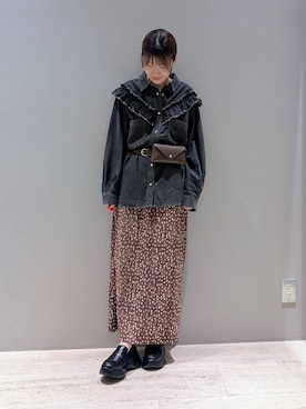 「LEPSIM（レプシィム）のアイテム（スカート）」を使った、inoinoino7さん（レディース・163cm）の秋コーディネート