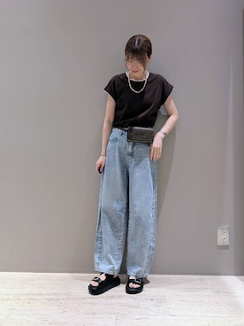 「BAYFLOW（ベイフロー）のアイテム」を使った、inoinoino7さん（レディース・163cm）の夏コーディネート
